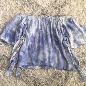Hot & Delicious tie dye off the shoulder top